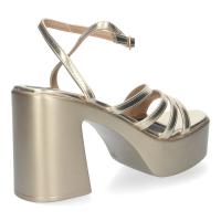 PuntoSalao Sandalias doradas de tacón y plataforma de vestir para mujer 043 - details 2