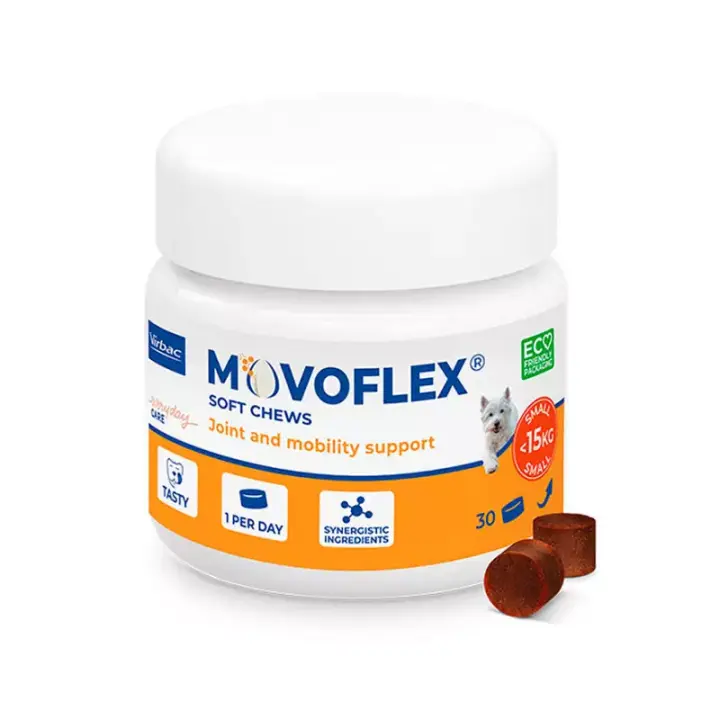 VIRBAC - MOVOFLEX  S 30 uds -Suplemento Salud Articular para Perros - 1