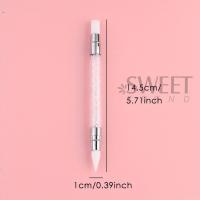 2pcs Doble Cabeza De Tinta De Silicona Para Arte De Uñas Pincel De Escultura De Flor Ajustable Con Pegamento Herramienta Profesional De Manicura - details 9