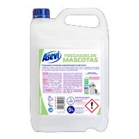 Asevi Fregasuelos Mascotas Concentrado 5L - Elimina Malos Olores - Ph Neutro para Todo Tipo de Suelos - Aroma Fresco - Limpieza Duradera. Tecnología ODOURCO patentada contra el mal olor. Fragancia formulada a partir de esencias naturales con efecto relax - details 0