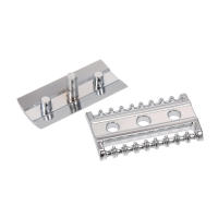 Cabeza De Afeitar De Seguridad Para Hombre Razor Head Herramienta De Barba Doble Cuchilla Acero Inoxidable Comb Abierto Para Barbero Uso Doméstico - details 1
