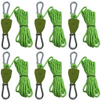 6Pcs Cuerda De Atado Para Acampar 4mm Afinador De Cuerda De Viento Hebilla De Pulley Ratchet Gancho De Cuerda De Tenda Accesorios De Tenda - details 6