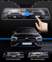 Cámara De Coche Con Pantalla Táctil De 10 Pulgadas 1080P DVR Grabadora De Video Espejo Dual Lente Streaming Grabadora De Conducción Negro - details 2