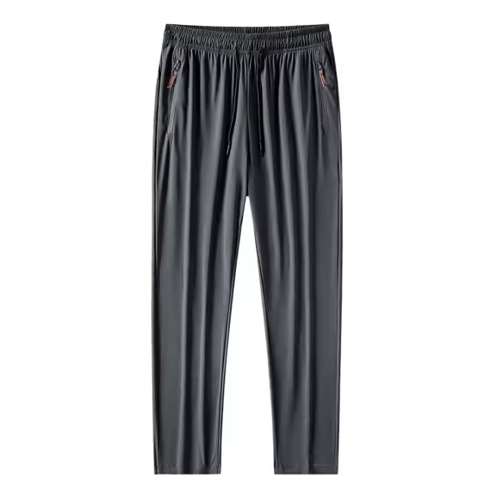 Pantalones Deportivos De Verano Para Hombres Cerradura Slim Ice Silk Pantalones Deportivos Jin Redondos Delgados Secado Rápido - 1