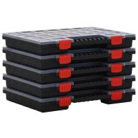 vidaXL Cajas de Accesorios Polipropileno (5 unidades) Surtido Estuche Organizador Modelo 15 divisores, 26 divisores, 21 cajas - details 2