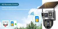 Cámara De Seguridad Solar WiFi Exterior Con Lente De 3 Enlaces Zoom 10X Vigilancia CCTV IP Para Hogar Inteligente Protección Video - details 2