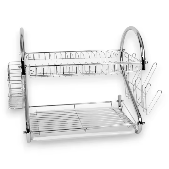 Escurreplatos Metálico con Bandeja - 52x25x37cm - Karawan - 1