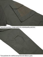 Camisa De Combate Para Hombre Con Manga Larga Y Cierre De 1/4 En Poliéster Y Algodón Ropa Táctica De Color Azul Marino Y Camuflaje Para Airsoft - details 13