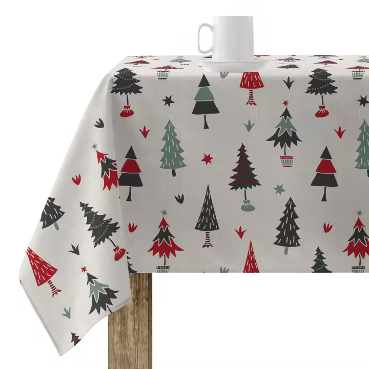 BL Belum | Mantel Navidad 100x140 cm 100% algodón resinado Antimanchas (Tacto no plastificado) Modelo Merry Christmas 82 - 1