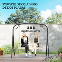 Outsunny Soporte para Columpio de Metal Estructura de Columpio Resistente con Patas en Forma de A Carga 220 kg para Jardín Parque Patio Porche 172x126x170 cm Bronce - details 3