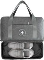 Bolsa de viaje para pasar la noche, Bolsa de separación de artículos húmedy y SECOS, Bolso de Mano para Fin de Semana, Bolsa Deportiva para helbres y Mujeres (1 Unidad, gris) - details 0