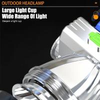 Linterna Frontal LED De Navegación Acuática Con Cinco Cabezas Fuertes Resistente Al Agua Recargable Por USB Ultra Brillante Para Pesca Y Exteriores - details 1