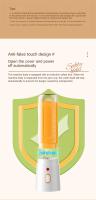 Máquina Eléctrica Inalámbrica Licuadora Portátil de Cocina para Hielo Anaranjado - details 9