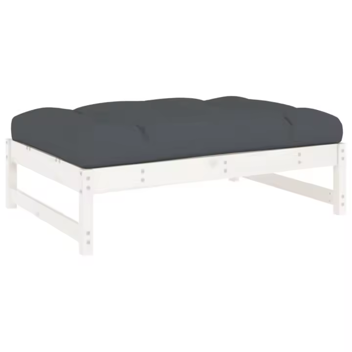 vidaXL Taburete de jardín madera maciza de pino 120x80 cm Pino natural, Pino blanco, Pino gris Conjunto Terraza Muebles Jardín Exterior Juego de Muebles de jardín Mueble Jardín Exterior Muebles de Salon Exterior - 1