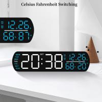 Reloj De Alarma LED Con Mostrador Digital Temporizador Cuenta Regresiva DST Botón De Sueño Auto Dimming Mostrador De Fecha Y Día De La Semana Dual 12/24H Reloj De Mesa Moderno - details 13
