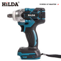 Llave De Impacto Eléctrica HILDA 18V Recargable Sin Batería Potencia Alta Para Reparación De Coches Herramienta De Bricolaje - details 0