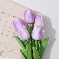 5Pcs Bouquet De Tulipes Artificiales PE Para Decoración Interior De Hogar Y Jardín Decoración De Boda Y Vaso Exterior - details 14