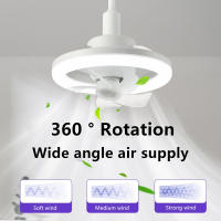 Ventilador De Techo LED 360° Con Cabeza Oscilante Blanco Silencioso Para Dormitorio Estudio Baño Control Remoto Incluido E27 Incluido - details 0