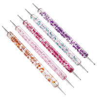 Set De 5 Pinceles De Uñas Con Doble Cabeza De Láminas Acrílicas Para Arte De Uñas DIY Herramienta De Manicura Cómoda Para Rhinestones Picker - details 4