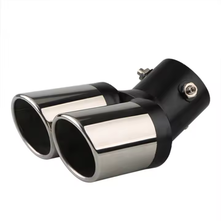 Tubo De Escape Para Coche 2.5" Inlet Acero Inoxidable Doble Tubo Modificado Para La Cola Del Vehículo Compatible Con La Mayoría De Los Coches - 1