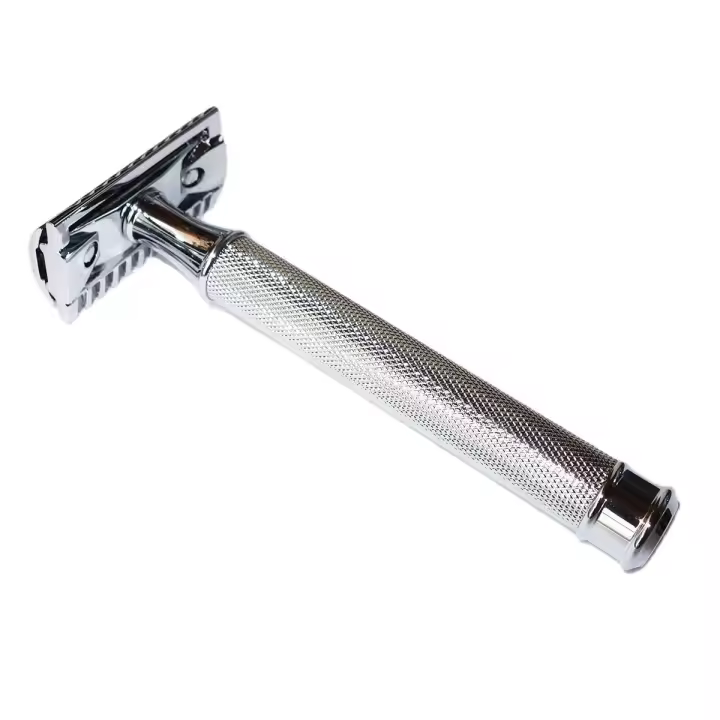 iRAZOR Afeitadora De Seguridad Clásica Pesada En Acero Inoxidable Con Doble Cuchilla Para Hombres Eliminación De Vello Wet Shaver 10 Hojas Para Cara Y Cuerpo - 1