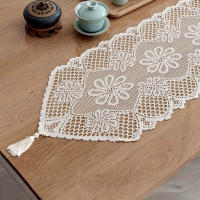 Mantel European Estilo Con Diseño De Encaje Hueco Y Bandera De Mesa Blanca Alfombrilla De Comedor 100% Poliéster - details 2