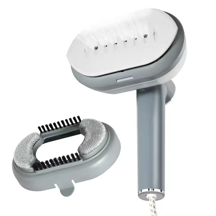 HOMCOM Vaporizador de ropa de mano Vaporizador vertical 1200W Listo en 35 s Tanque de agua de 100 ml Vaporizador de viaje portátil 2 niveles de vapor - Gris - 1