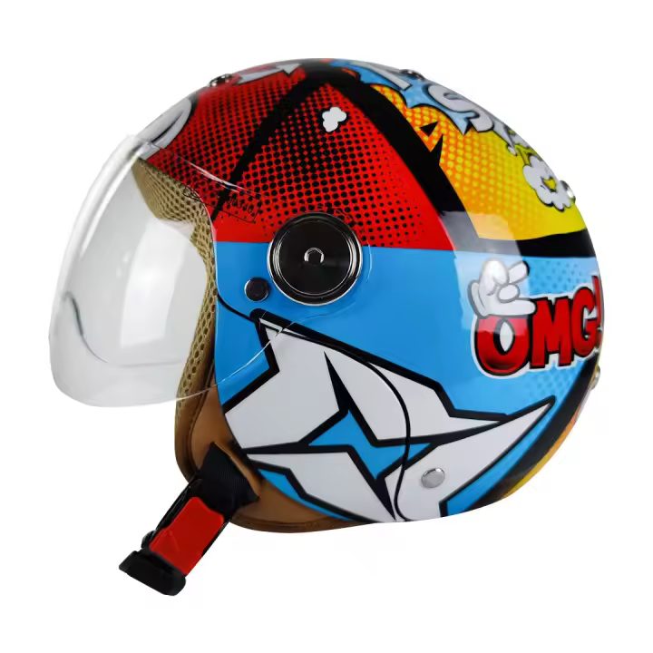 Casco Moto Casco Jet Axxis Infantil Puppy B103d Comic   Ce U - 1