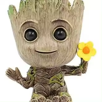 Figura de Acción decorativa para la mácula de Baby Groot, plantas, Jardín, balcón, pins de bolas Clásicas, artículo de FAN, regalo YO SOY Groot (Flor) 12,5x10x8 cm - 1