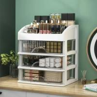 Estación De Maquillaje Multi Capa Organizador De Joyería Cosméticos Y Suministros Para Escritorio Caja De Almacenamiento Con Cajones Para Decoración De Pelo - details 8