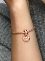 Pandora - Charm Colgante dividido "Siempre estás en Mi Corazón"-Baño de Oro Rosa de 14 K - details 2