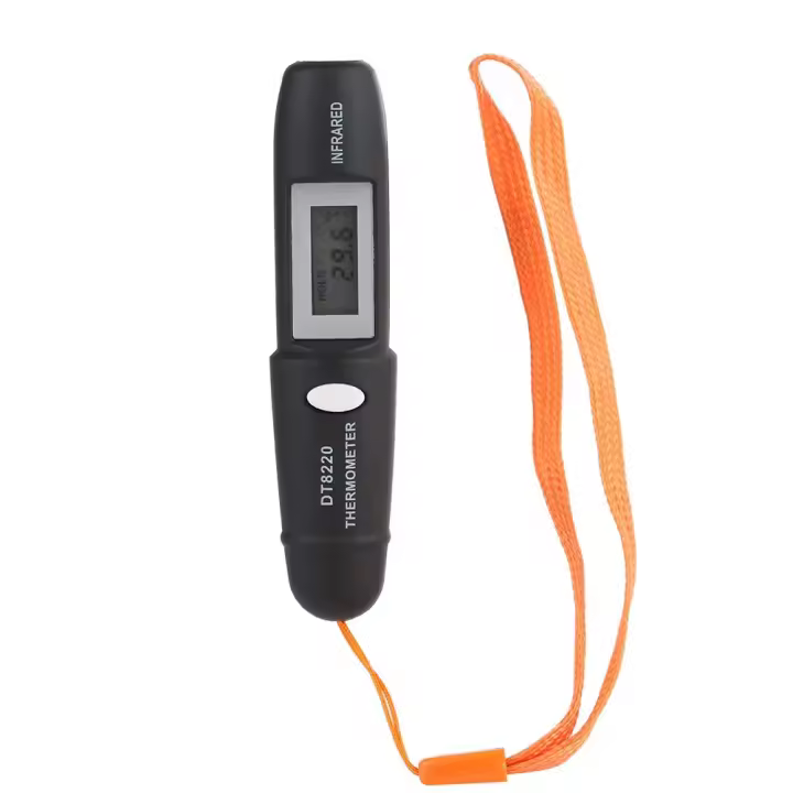 Termómetro para carne - Mini termómetro infrarrojo sin contacto con pantalla LCD digital, negro - 1