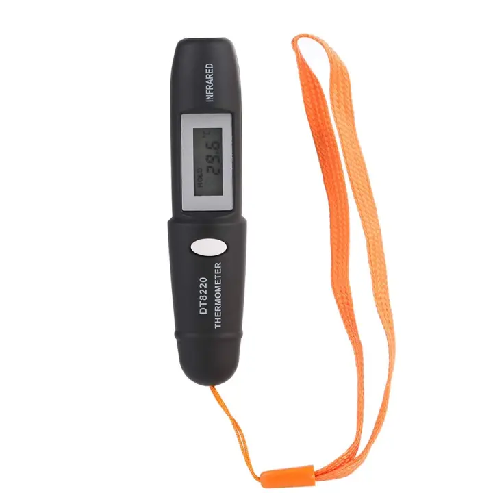 Termómetro para carne - Mini termómetro infrarrojo sin contacto con pantalla LCD digital, negro - 1