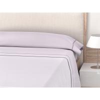 Mercatienda.es Sábanas de Hostelería para cama verano 3 Piezas Lisa Malva con Jaretón ROOMERS – 50% Algodón y 50% Poliéster - details 0