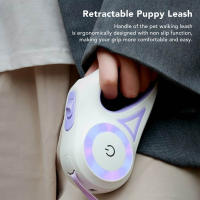 Correa Retráctil para Perros Beige Púrpura 3 Metros/9,8 Pies - Mango Ergonómico - Luz LED - details 4