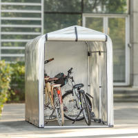 SoBuy Refugio Garaje para Bicicletas Carpas al Aire Libre en Color Plateado 120x176x163 cm KLS11 ES - details 0
