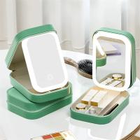 Caja De Maquillaje Portátil Con Espejo LED Y Gran Capacidad Bolsa De Cosméticos Con Almacenamiento Para Accesorios De Maquillaje - details 7