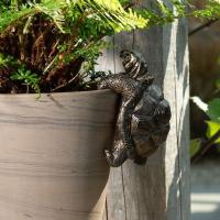 Estatua De Tortuga De Resina Rustica Plantador Colgante Para Jardín Decoración De Maceta Para Flores Y Bonsái Creativa - details 2
