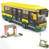 Bloques De Construcción Para Niños Serie Ciudad Estación De Autobuses Y Camiones Transporte De Coches Modelo MOC Juguete Educativo Para Niños De 6 a 12 Años - details 5