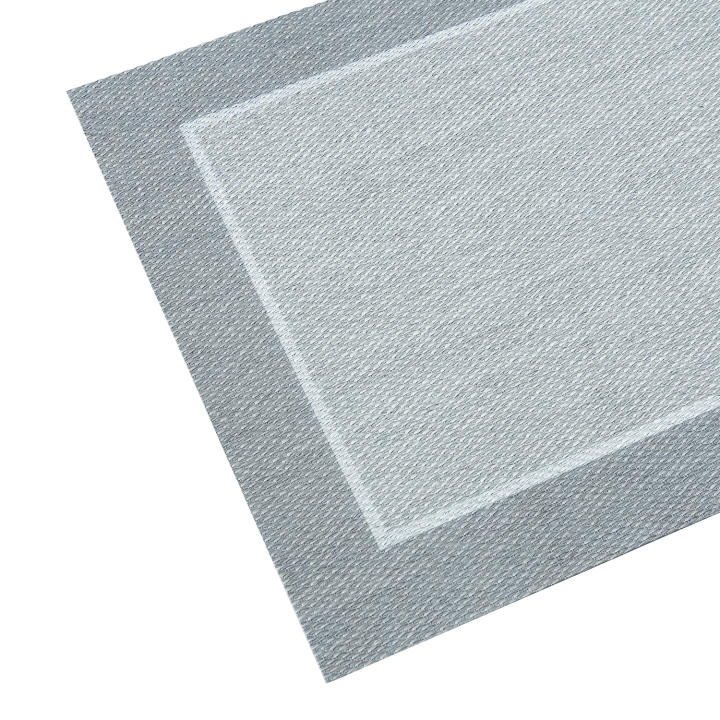 Alfombra de vinilo Gris claro super resistente, antideslizante, no se raya. Estampación digital. Alfombra vinílica Plusdescanso. Producto PREMIUM, calidad suprema. No es la típica de cocina.