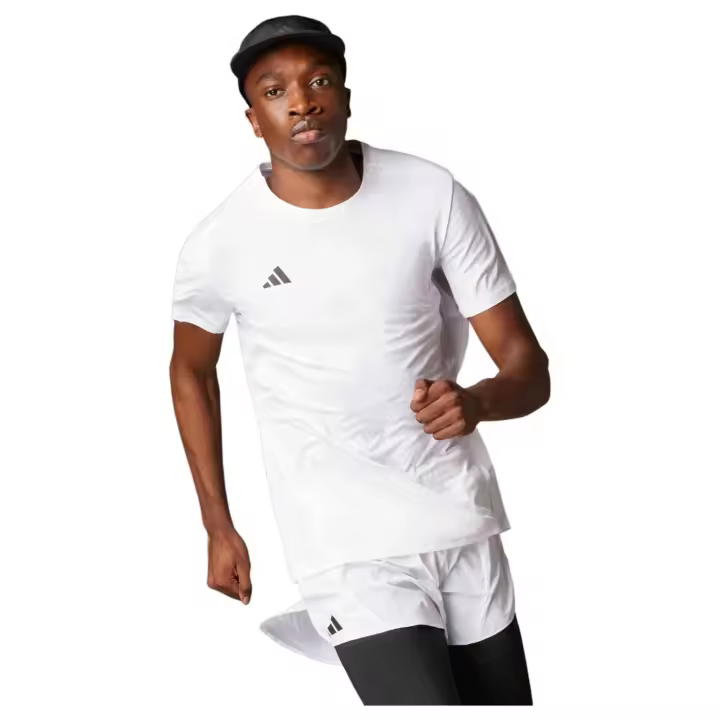 Camiseta de Manga Corta Adidas Adizero para hombre en color blanco - 1