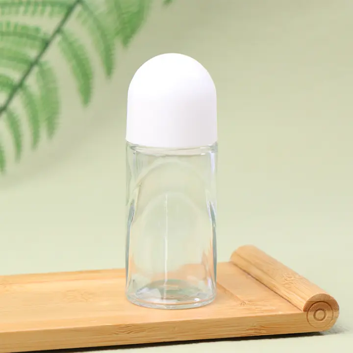 Botella De Roll on De Vidrio Transparente 50ml Extra Grande Para Perfume Aceite Essencial Gel Antitranspirante De Prueba - 1
