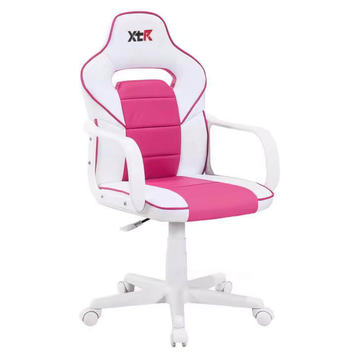Silla gamer Vanellope Color Blanco y rosa Estilo gamer - 1
