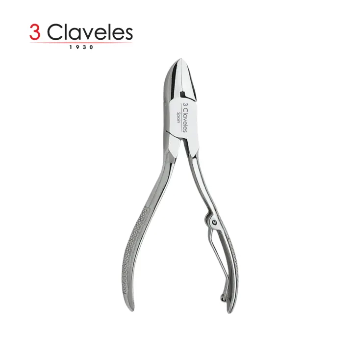3 CLAVELES - Alicate de Uñas Profesional 10 cm | Acero Carbono, Forjado en Caliente, Niquelado - 1