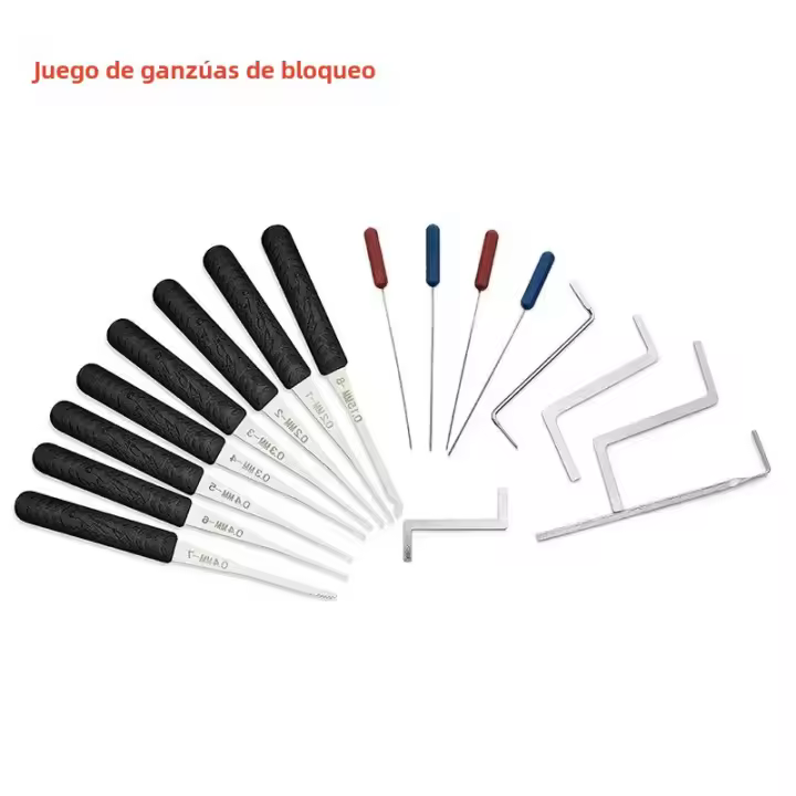 Set De 12 Piezas De Herramientas Para Abogados De Cerraduras Extractor De Llaves Rotas Para Automóviles Accesorios De Ferretería Herramientas DIY De Acero Inoxidable - 1