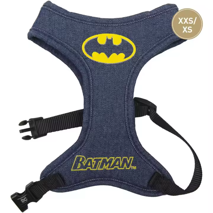 CERDÁ LIFE'S LITTLE MOMENTS - Arnés para Perros XXS/XS BATMAN BLUE - Arnés para Perros Diseño Único y Licencia Oficial - Arnés para Perro Comodidad Acolchada con Material Transpirable - Arnés Perro Ligero y Cómodo - 1