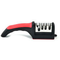 Afilador De Cuchillos Multifuncional De 4 Segmentos Para El Hogar Con Piedra De Afilado Negra Mano De Obra Manual Triple Propósito - details 6