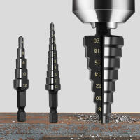 Juego De Brocas Escalonadas Negras Con Taladro Hexagonal 3-12/4-12/4-20/4-32mm Para Taladrar Madera Herramienta De Reamado - details 4