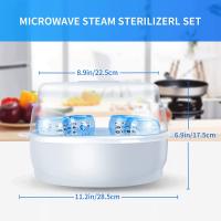 Estérilizador de Vapor de Microondas para Botellas de Bebé Alta Temperatura, Estérilizador de Pezón, Porta Botellas, Cuidados de Mamá y Bebé - details 7