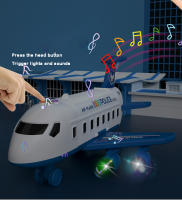 Juguete De Transformación Para Niños Avión De Plástico ABS Modelo Musical Simulación DIY Vía Inercia Regalo Para Niños - details 7